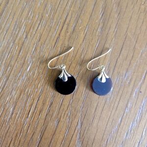 Black and gold earrings